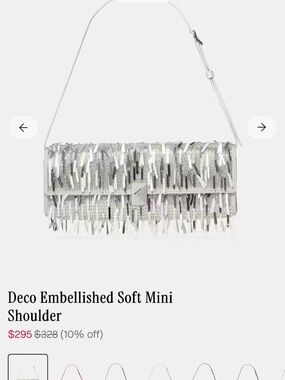 NWT Kate Spade Deco Embellished Soft Mini Shoulder Bag